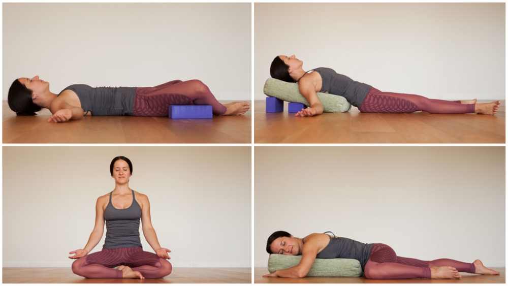 Restorative yoga sequence